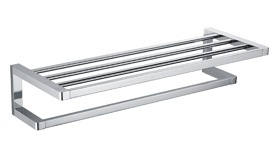 Arcisan Zara Chrome 60cm Towel Rack with Rail