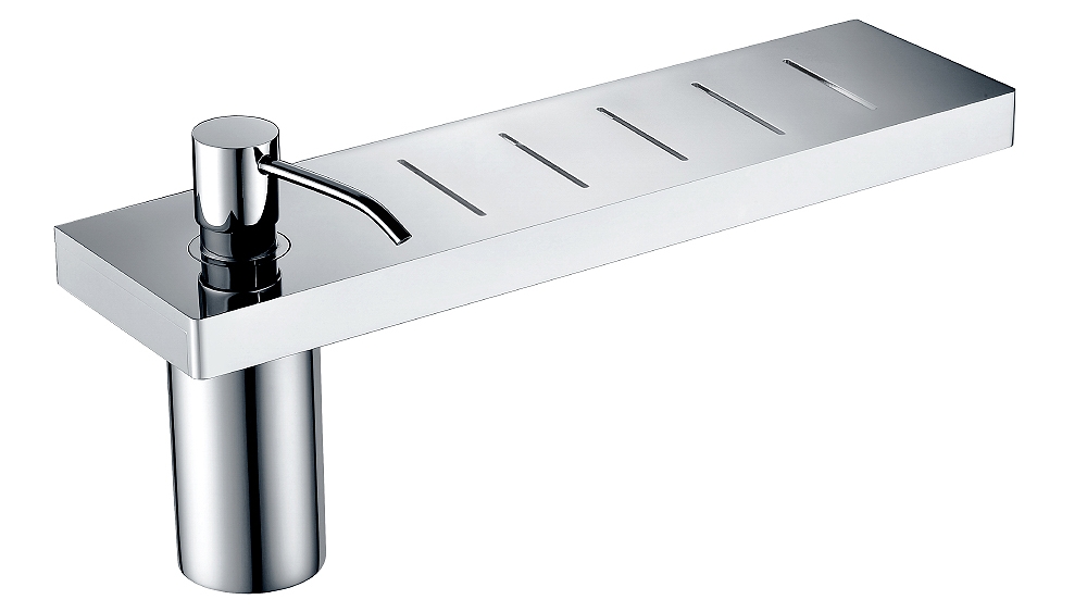Arcisan Zara Chrome Shelf with Soap Dispenser