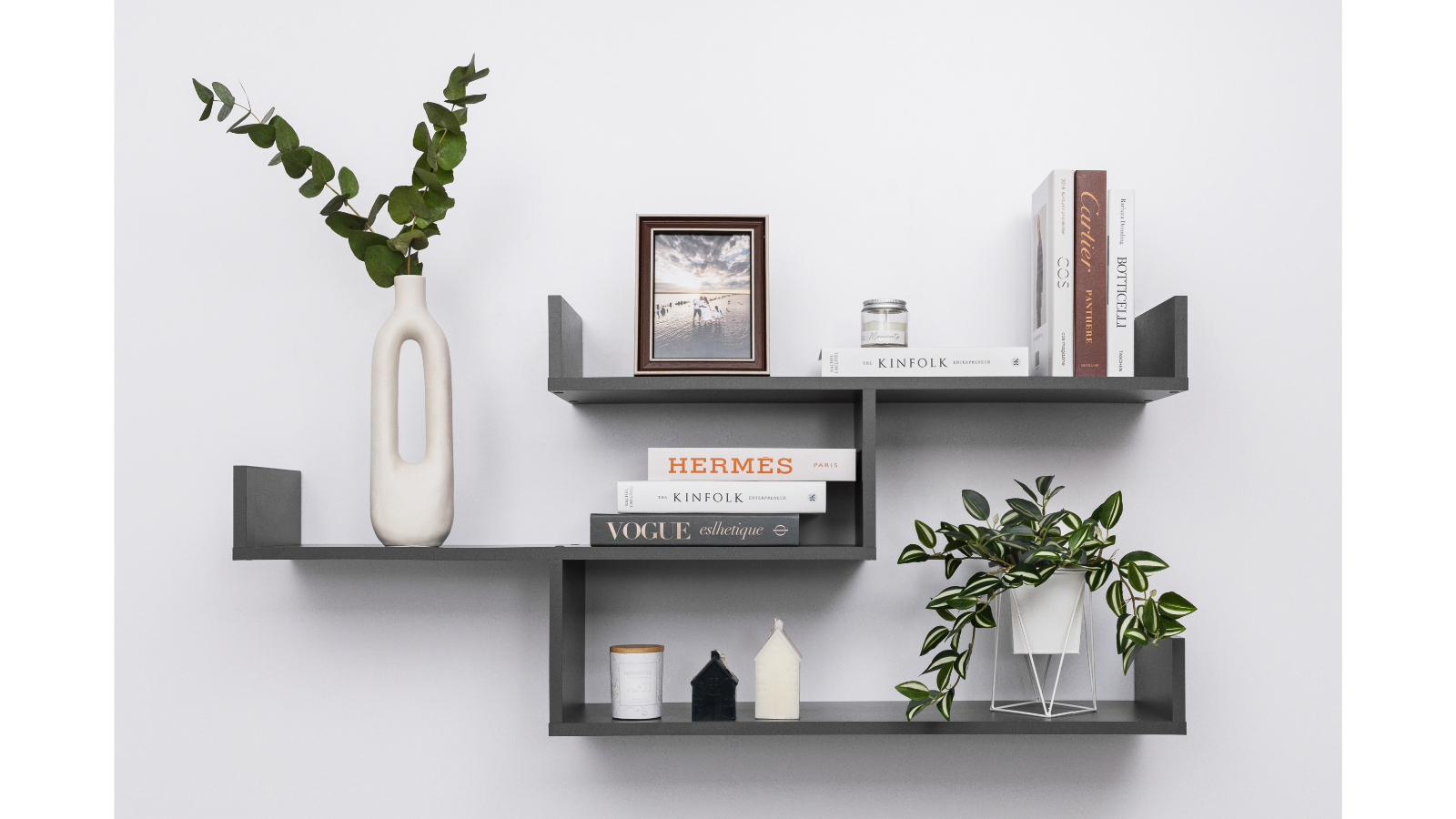 European Cabinetry Zurich Multi-Level Shelf Kit - Graphite