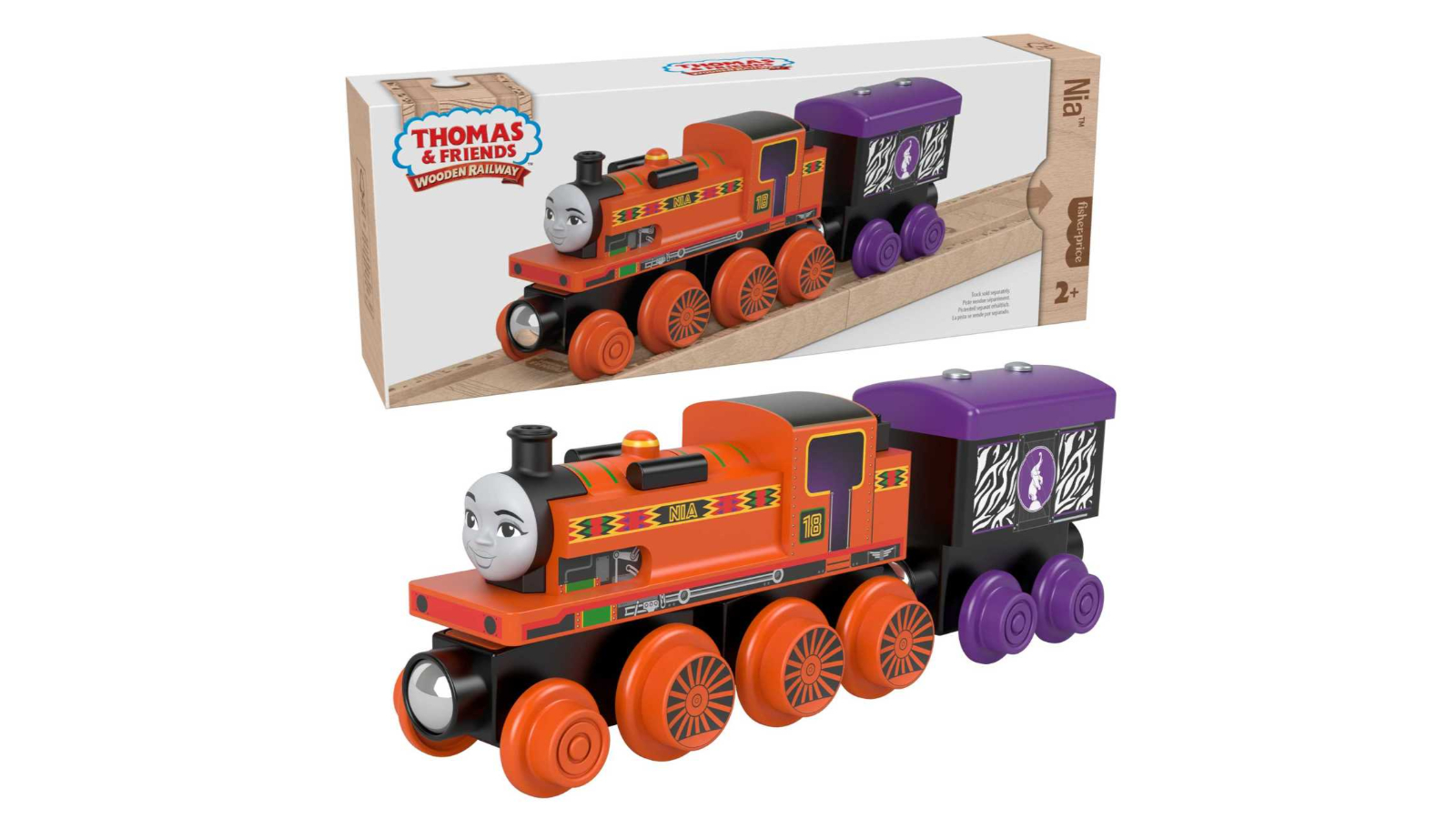 Thomas and Friends 26846 Wooden Railway Nia Engine and Coal Car Harvey Norman