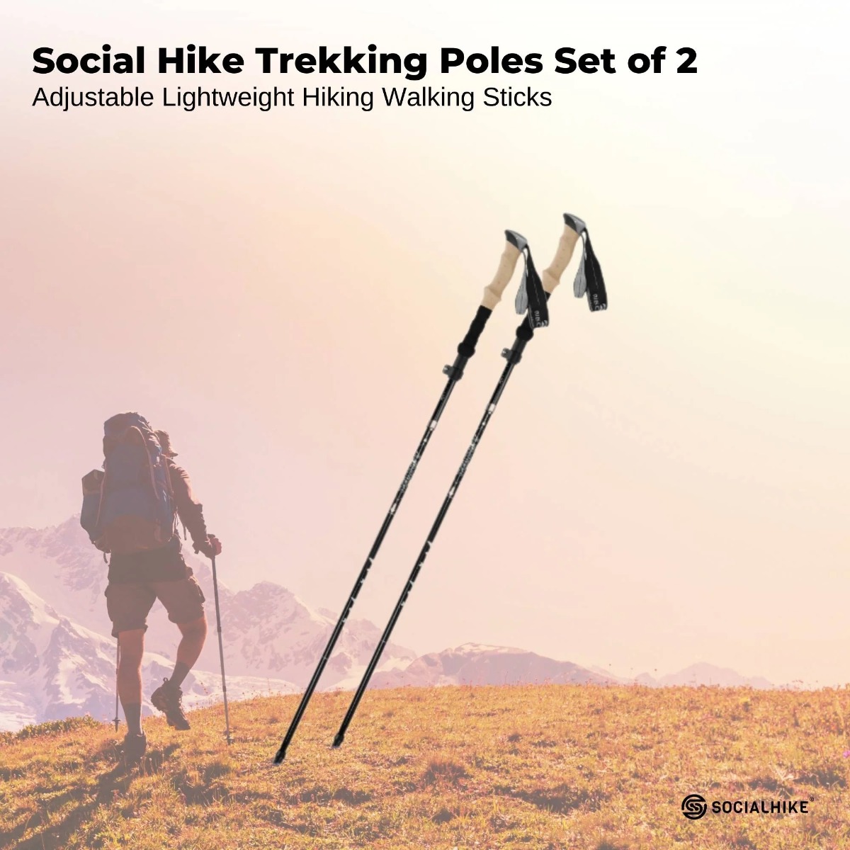 Social Hike Lightweight Trekking Pole 2 Set