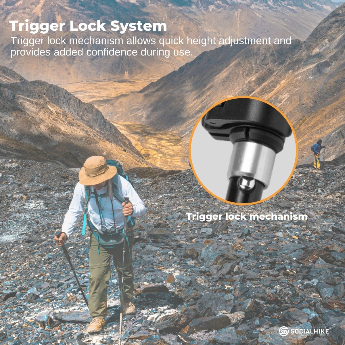 Social Hike Lightweight Trekking Pole 2 Set