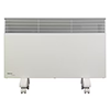 White panel heater on wheels with top vent design