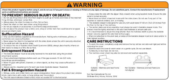Warning Crib