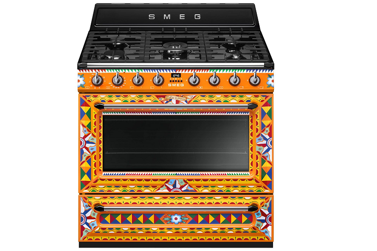 Smeg 900mm Dolce Gabbana Dual Fuel Freestanding Cooker Cart