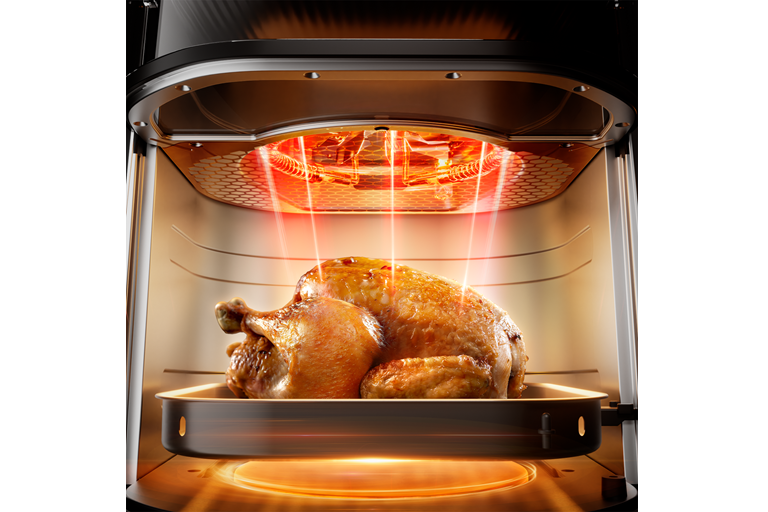  Cook evenly with the Infra-Heat and Double Heating