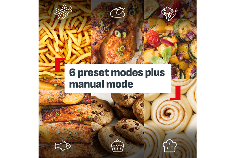 6-Preset Modes with Manual Mode
