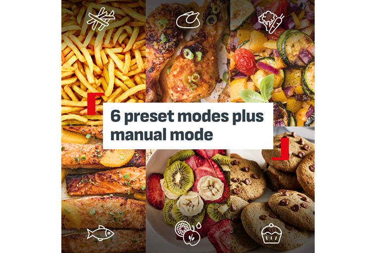  6-Preset Modes with Manual Mode 
