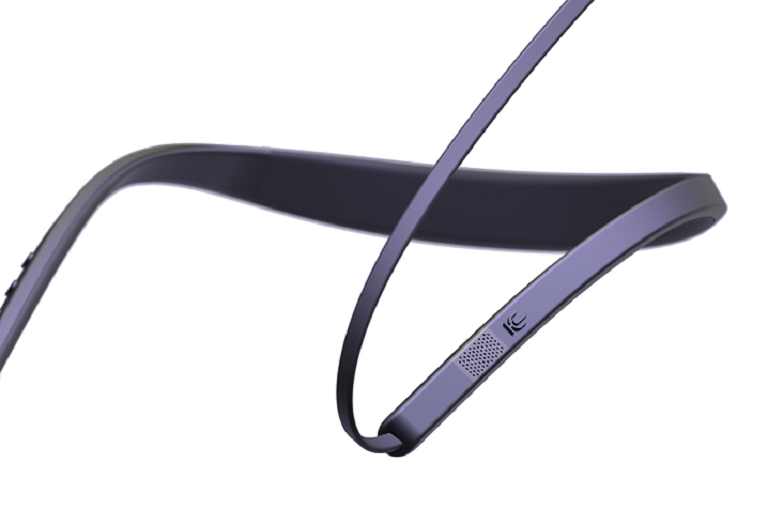 The Elite 25e headphones' microphone