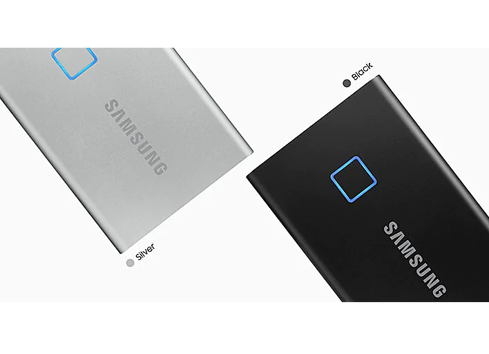 Samsung T7 Touch 2TB Portable SSD - Black | Harvey Norman
