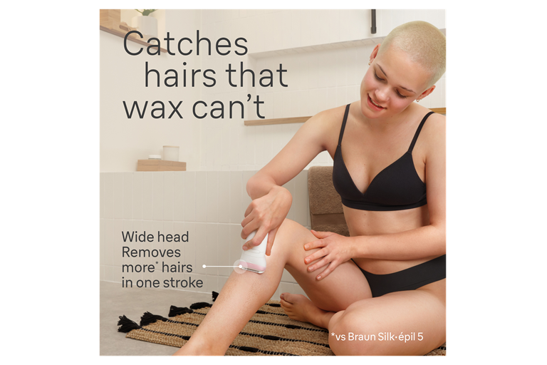  Wide Head for Faster Hair Removal 