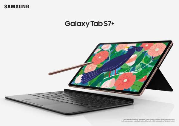 Samsung Galaxy Tab S7+ 4G 128GB 12.4-inch Tablet - Mystic Silver