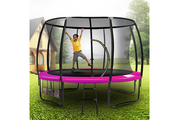 Pink trampoline 10ft best sale