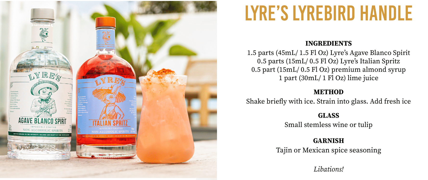 Lyre's Agave Blanco 700ml Non-Alcoholic Spirit - Tequila Style | Harvey  Norman