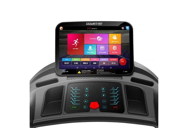 Powertrain V1100 Treadmill with Wifi Touch Screen Incline Harvey Norman